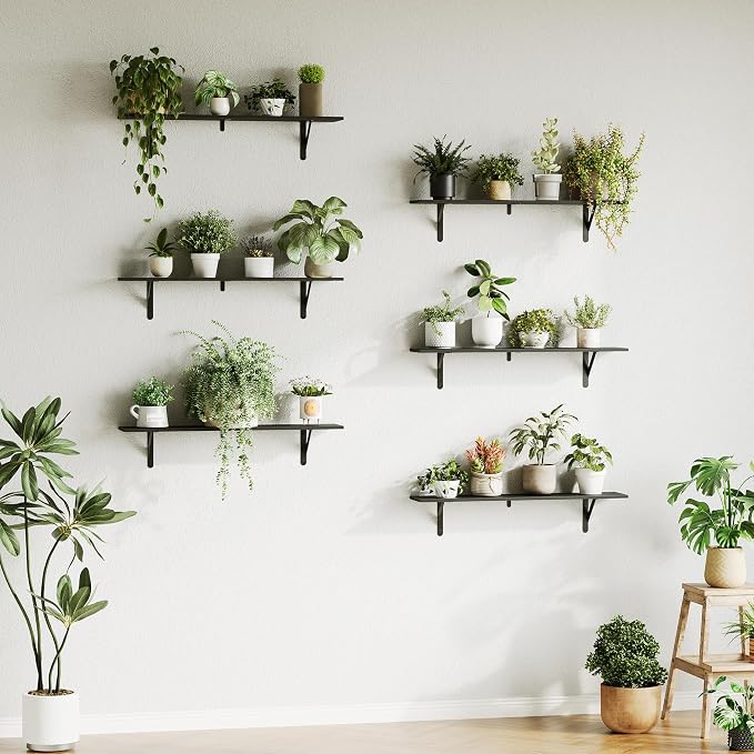 WOPITUES Floating Shelves for Wall 32″W x 8″D, Long Wall Mounted Shelves Set of - Image 8