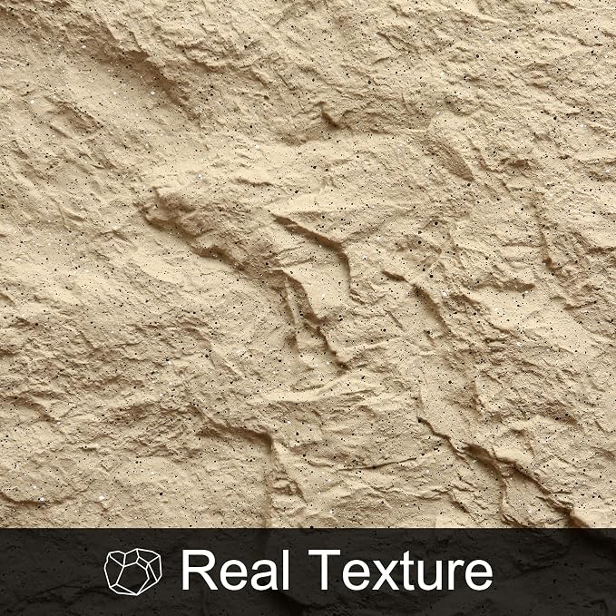 KASARO 3D Faux Stone Wall Panels, Cement Texture Thicker Accent - Image 7