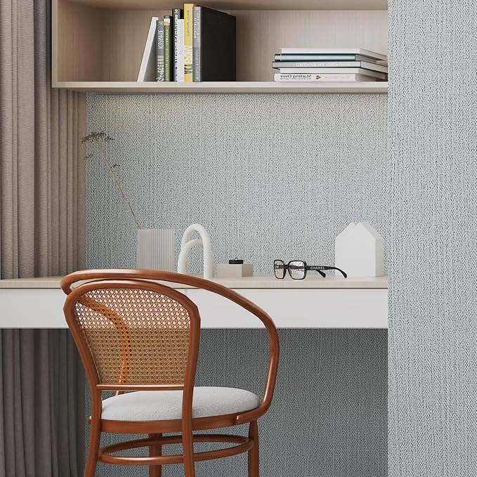 24"x393" Grasscloth Peel and Stick Wallpaper Fabric Textured Contact Paper - Image 8