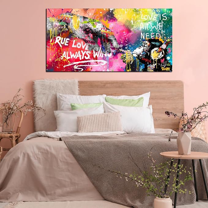 Graffiti Canvas Wall-Art for Living Room Large Size - Image 3