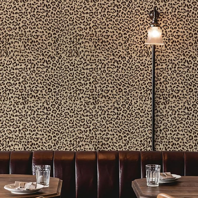 JiffDiff Leopard Print Peel and Stick Wallpaper, Waterproof Removable Self - Image 9