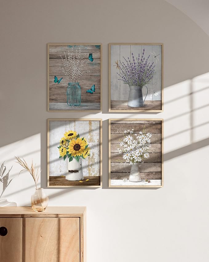 HAUS AND HUES Farmhouse Bouquets Set of 4-16x20 - Image 4