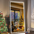 Hasipu Full Length Mirror with Lights, Full Body Dressing Hanging Mounted Mirror by Whatssuitableisthebest