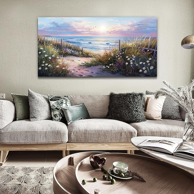 hyidecorart Large Wall Art For Living Room Canvas Wall Decor For Bedroom Blue - Image 4