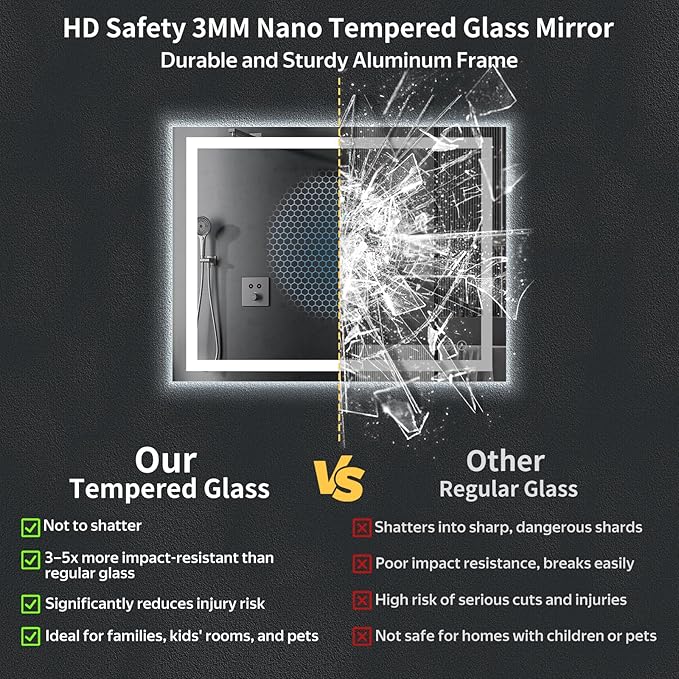 40"x30" LED Bathroom Mirror - Image 5