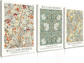 Induslyfe Framed Flower Wall Art Canvas Decor Set of 3, William Morris Framed by Induslyfe