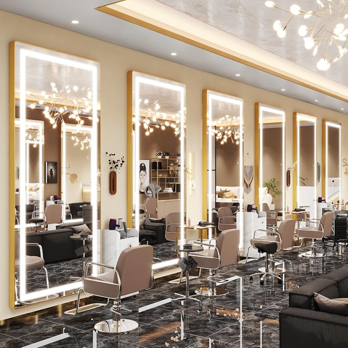 FENNIO Full Length Mirror with Lights, Free Standing Lighted Floor Mirror by FENNIOLEDMIRRORS