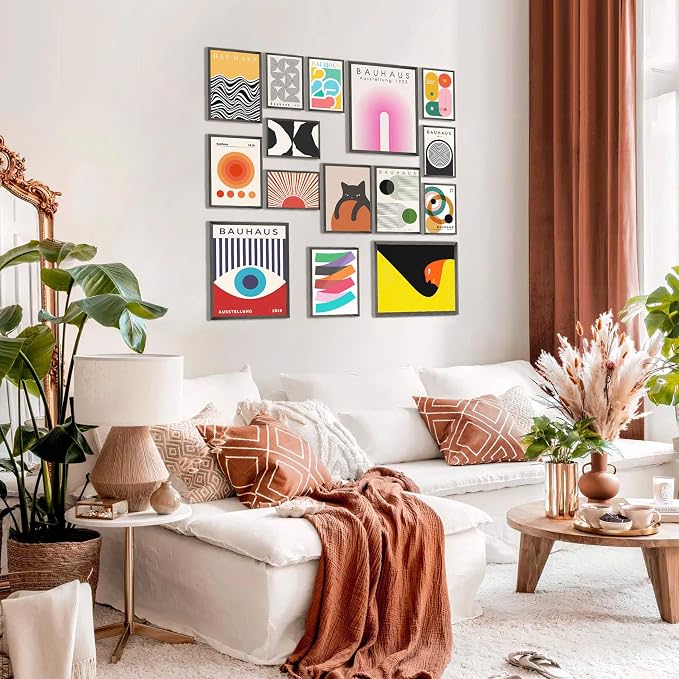 LANCHI95 15PCS Boho Wall Decor – Mid Century Modern Wall Art Boho Posters - Image 7
