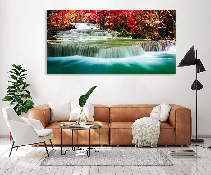 Cao Gen Decor Art-S05175 Wall Art 1 Pieces Waterfall Canvas Print Landscape - Image 2