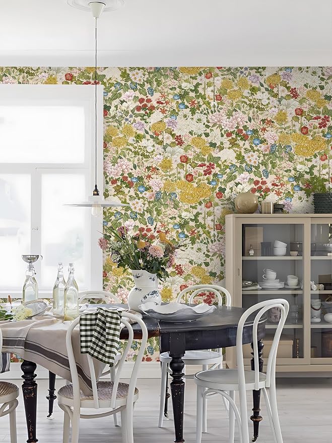 Floral Wallpaper Peel and Stick Boho Wall Paper Removable Waterproof - Image 4