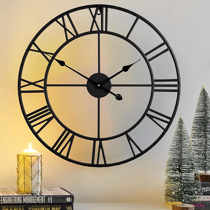CLXEAST Silent 24 Inch Wall Clocks by CLXEAST