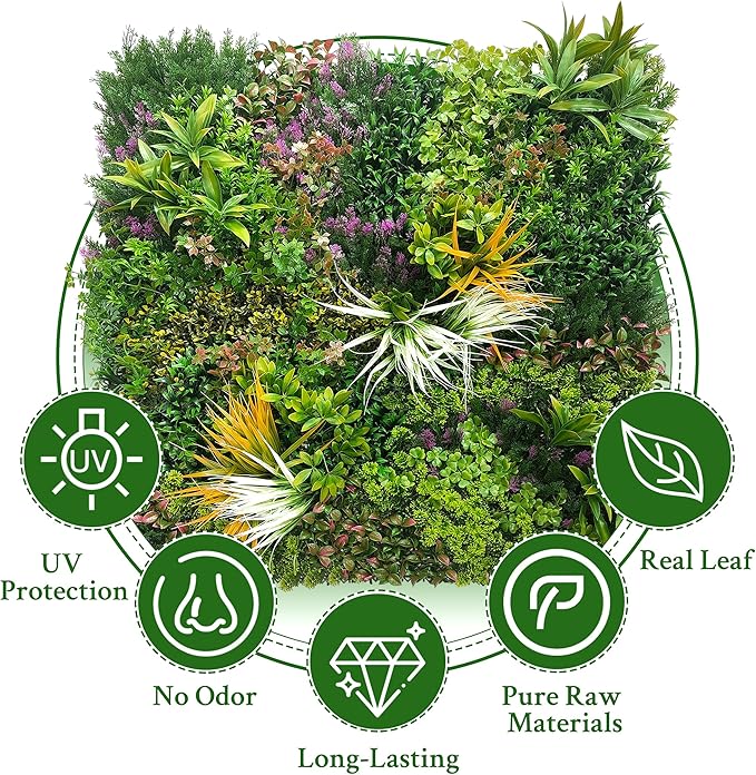 ODTORY Artificial Greenery Grass Wall Panels: 80" x 120" UV-Anti Faux Greenery - Image 4