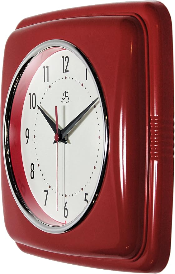 Infinity Instruments Square Silent Retro 9 inch Mid Century Modern Kitchen - Image 3