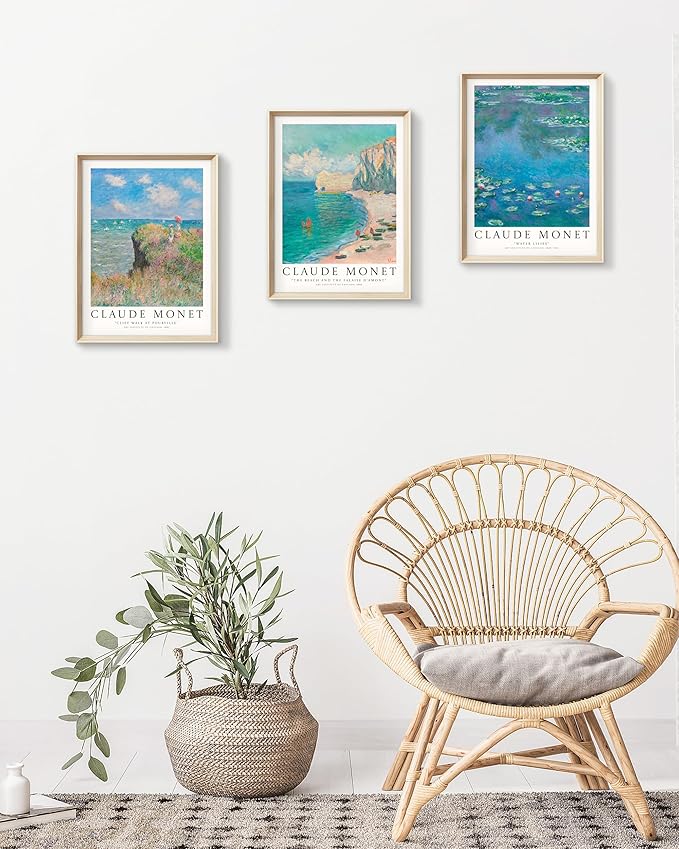 HesenDot Claude Monet Framed Wall Art, 12x16in High Framed Canvas Prints - Image 8