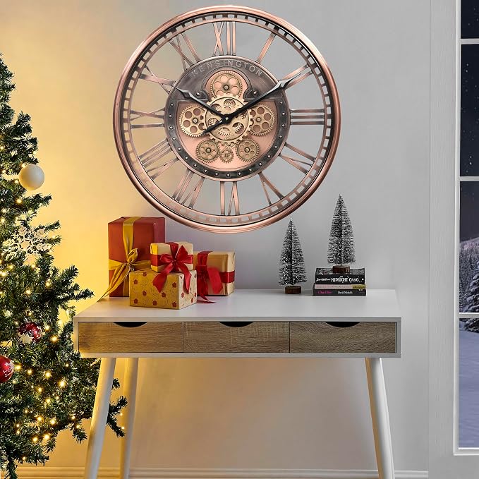 CLXEAST 21 Inch Large Roman Numeral Wall Clock - Image 5
