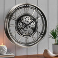 CLXEAST 21 Inch Large Moving Gear Wall Clock, Industrial Steampunk Decor by CLXEAST