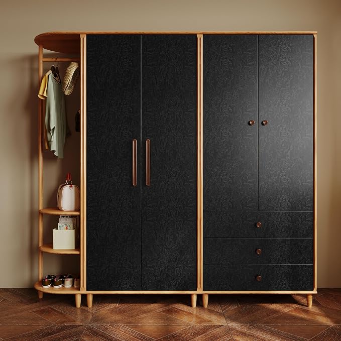 Abyssaly Black Textured Peel and Stick Wallpaper - Image 7