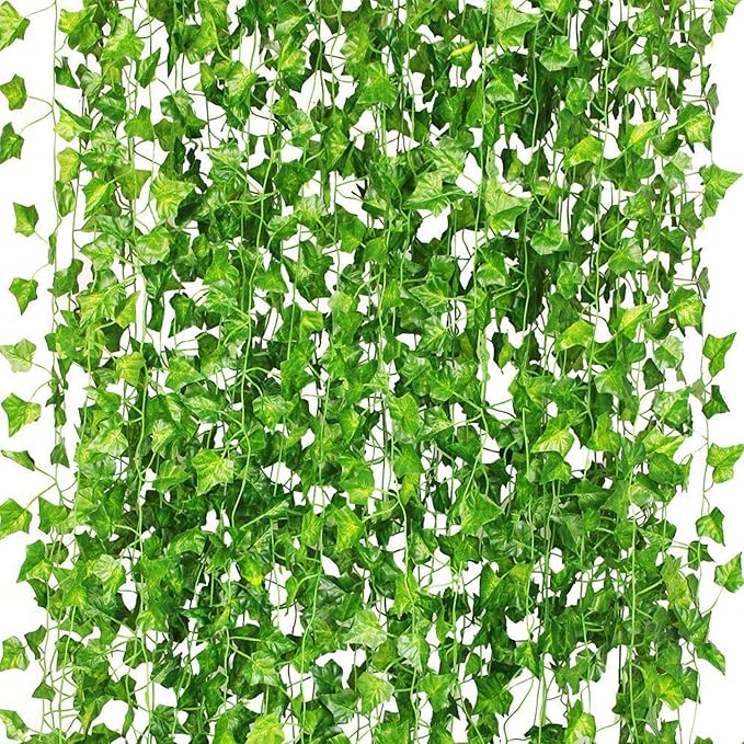 CQURE 72 Pack 504Ft Artificial Ivy Fake Vines, Ivy Garland Greenery Garland by CQURE