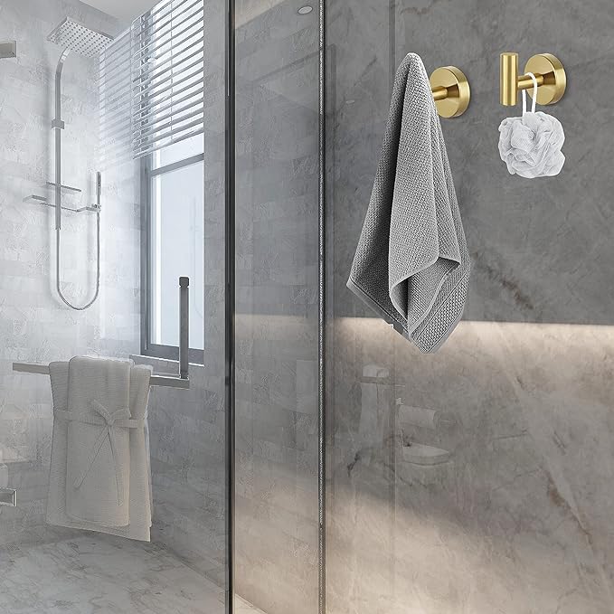 Towel Hooks Bathroom Coat Robe Hook Stainless Steel Heavy Duty Door Hanger - Image 4