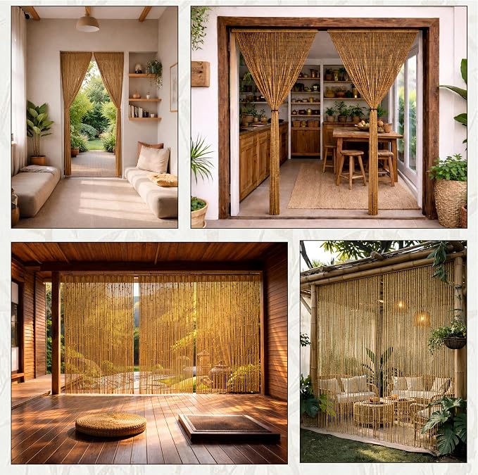 Vietbud Décor Natural Bamboo Beaded Curtains - Image 6