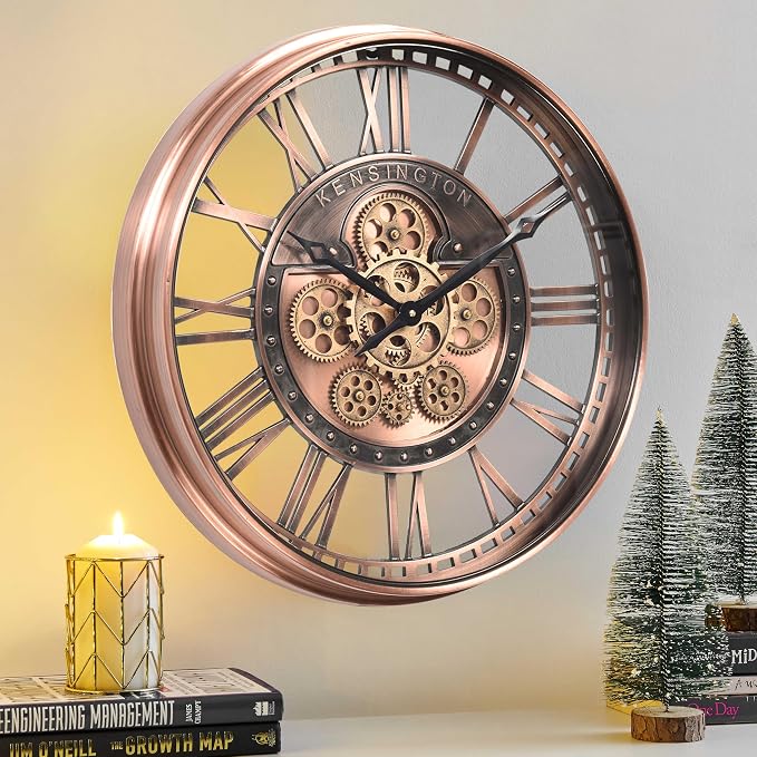 CLXEAST 21 Inch Large Roman Numeral Wall Clock by CLXEAST