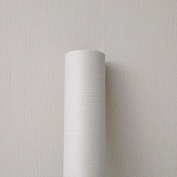 Haimin Fabric Wallpaper Textured Contact Paper Peel and Stick Faux Linen Wall - Image 9