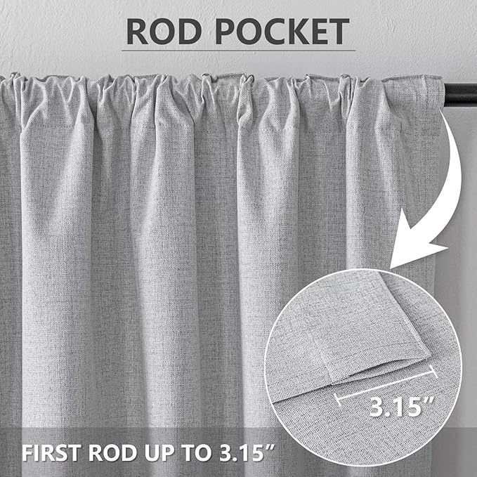 IGEMAEVE 100% Blackout Curtains 72 Inch Length - Image 4