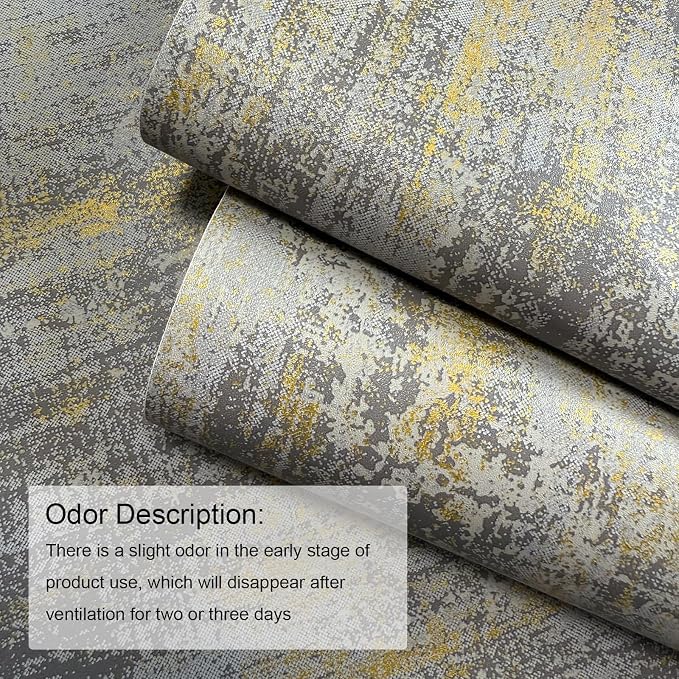 JiffDiff Vintage Metallic Peel and Stick Wallpaper Industrial Metallic Concrete - Image 5