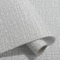 Yancorp 10ft Textured Fabric Gray Wallpaper Faux Grasscloth Grey Peel and Stick by YancorpHomeDecor