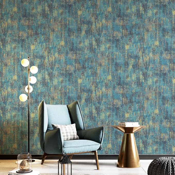 JiffDiff Vintage Metallic Peel and Stick Wallpaper Self Adhesive Industrial - Image 3