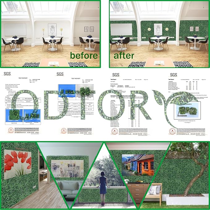 ODTORY Artificial Boxwood Roll Panels:54 X 120 in UV-Anti More Dense Greenery - Image 6