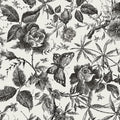 JiffDiff Floral Vintage Wallpaper Peel and Stick Wall Stick Black Rose by wallpaper