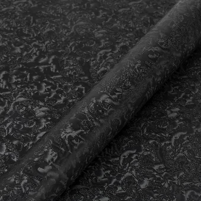 Abyssaly Black Textured Peel and Stick Wallpaper by Abyssaly
