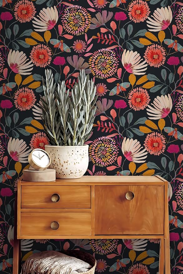 Wallpaper Peel and Stick Floral Wall Paper Removable Waterproof - Image 5