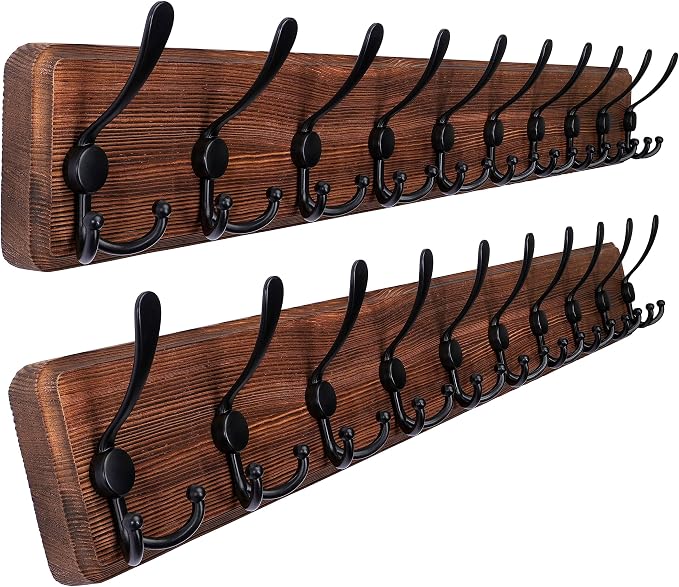 SKOLOO Rustic Large Wall Mounted Coat Rack-38.6'' Long Coat Rack by SKOLOO
