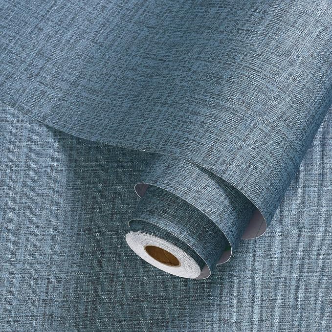 Blue Peel and Stick Wallpaper Removable 236inch Vinyl Stick on Decor Paper - Image 2