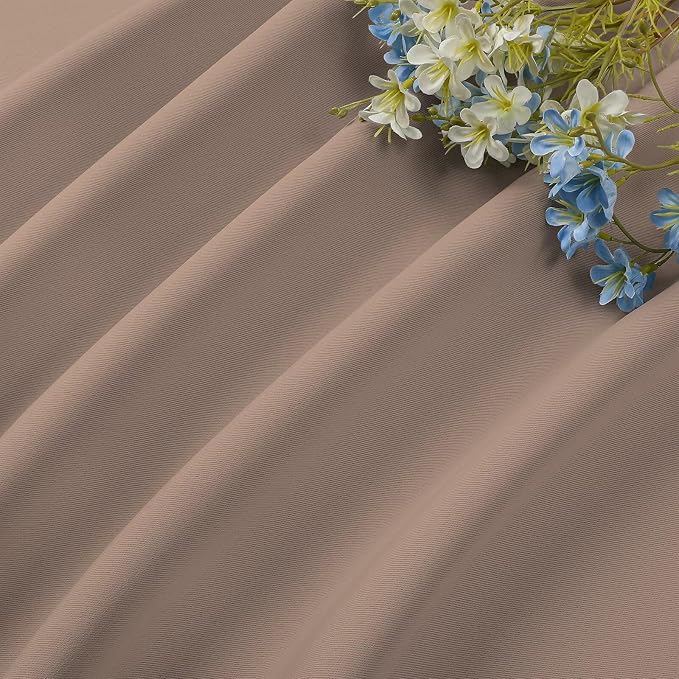 CUCRAF Khaki Blackout Curtains 90 inch Length 2 Panels Set, Rod Pocket Room - Image 7