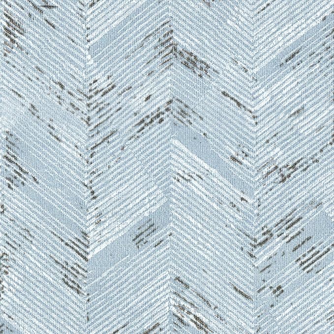 Livelynine Blue Fabric Wallpaper Peel and Stick Prepasted Herringbone Faux - Image 7