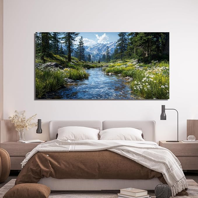 Canvas Wall Art Decor Green Nature Wall Art Prints Artwork - Image 6