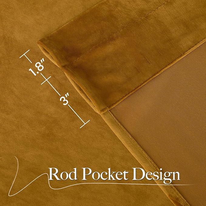 NICETOWN 96 inch Warm Velvet Blackout Curtains - Image 6
