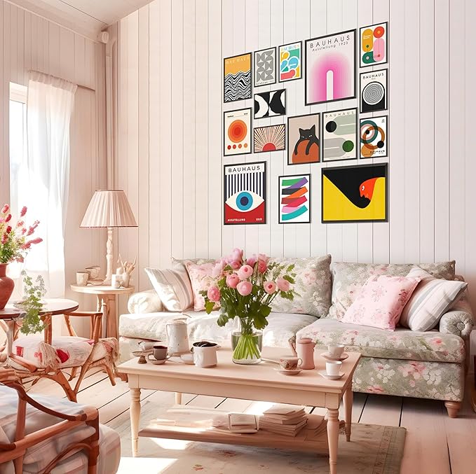 LANCHI95 15PCS Boho Wall Decor – Mid Century Modern Wall Art Boho Posters - Image 4