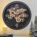 CLXEAST 24 Inch Moving Gear Wall Clock by CLXEAST