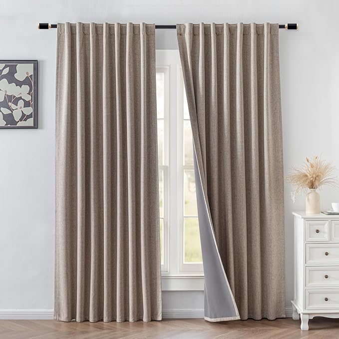 IGEMAEVE Linen Blackout Curtains - Image 2