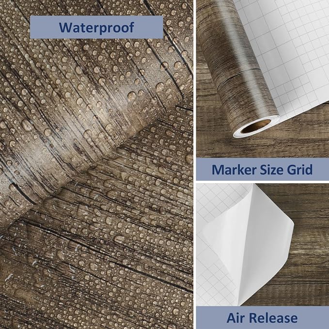 WESTICK 118" x 24" Rustic Wood Contact Paper - Image 8