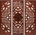 Homebia Designs Handmade Carved Wooden Wall Hanging Plaques Set of 3 by HomebiaDesigns