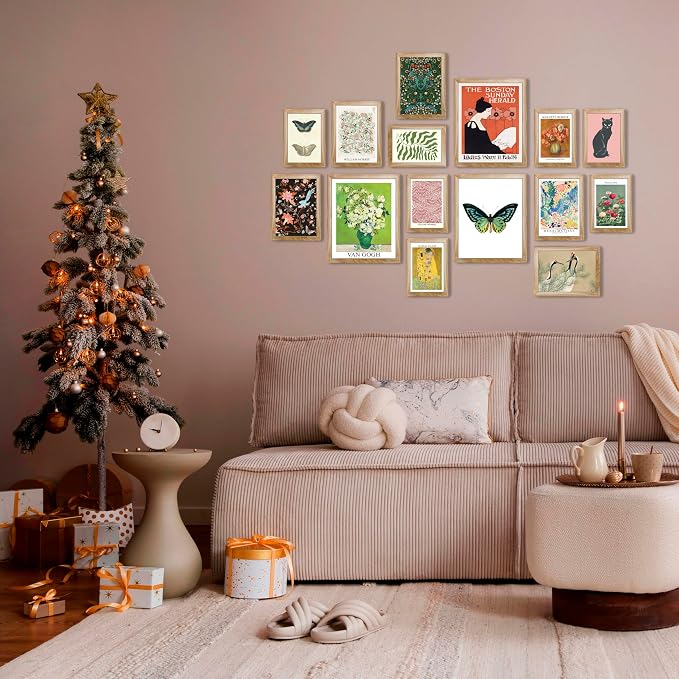 LANCHI95 Eclectic Framed Wall Art Set of 15 – Colorful Gallery Wall Decor - Image 5