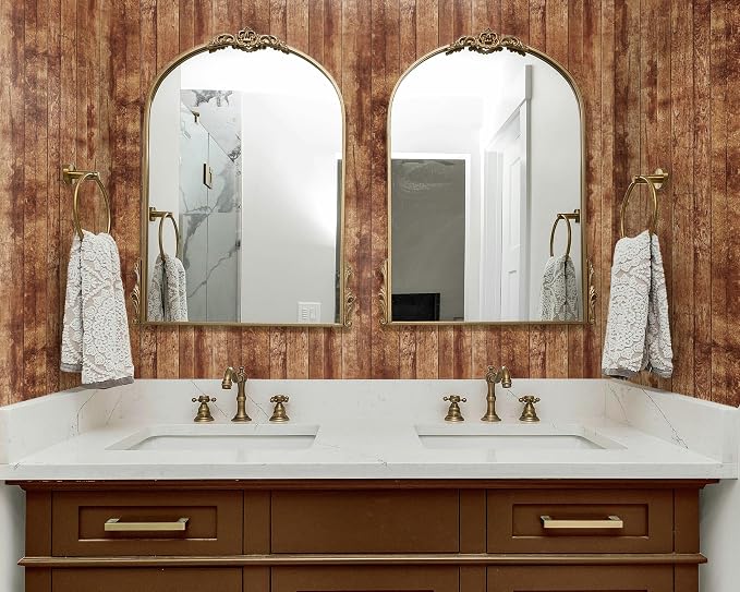 FLFK 16" x 384" Wallpaper Peel and Stick Vintage Brown Wood Contact Paper - Image 6