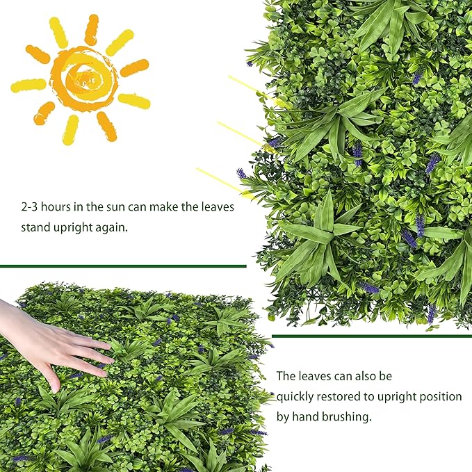 ODTORY Artificial Greenery Wall Roll: 40X120IN UV-Anti Ivy Privacy Fence Wall - Image 7