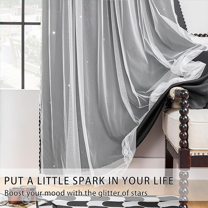 XiDi Blackout Curtains for Bedroom, Bedroom Drapes for Kids, Unicorn Curtains - Image 2