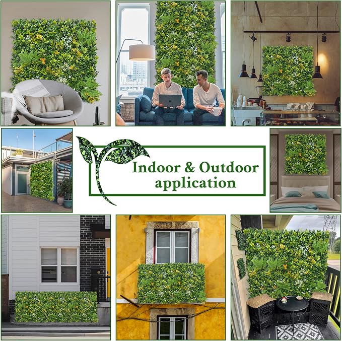 ODTORY Artificial Boxwood Hedges Panels Roll:54'' x 120'' UV-Anti Faux - Image 6